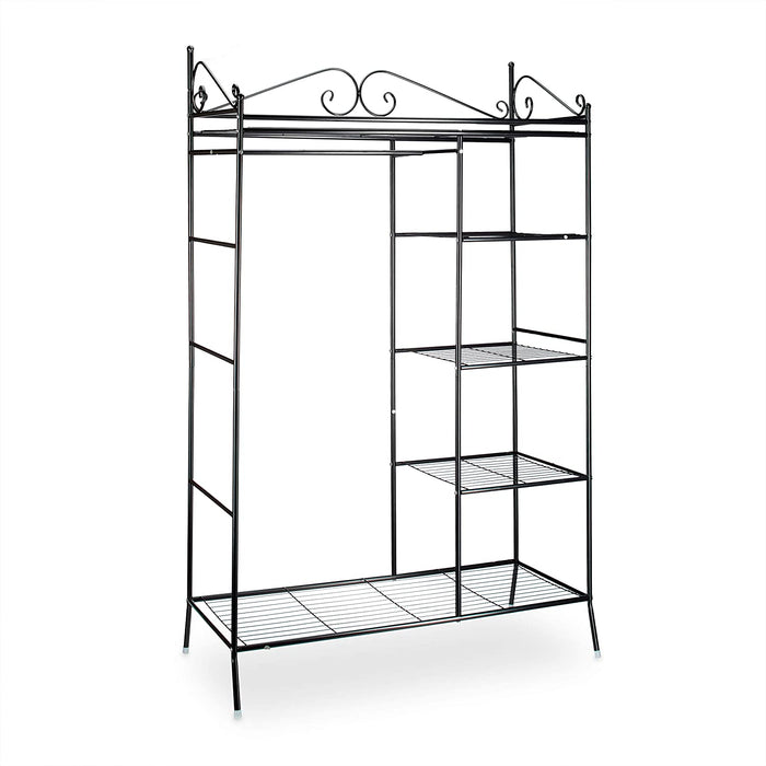 Armadio con coperchio 172 cm metallo nero 13_0001960