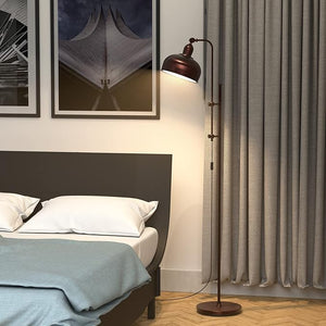 Lampada da Terra, Lampada a Stelo con Altezza e Paralume Regolabili, Finitura in Bronzo e Struttura in Metallo, Ideale per Soggiorno, Camera da Letto e Ufficio