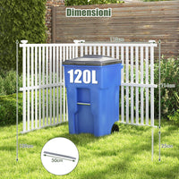 Recinzione Schermo da Giardino in PVC Resistente, 2 Pannelli Recinzione 114 x 113 cm Decorativo per Esterno, Recinto Bordatura Copribidone per Giardino, Bianco