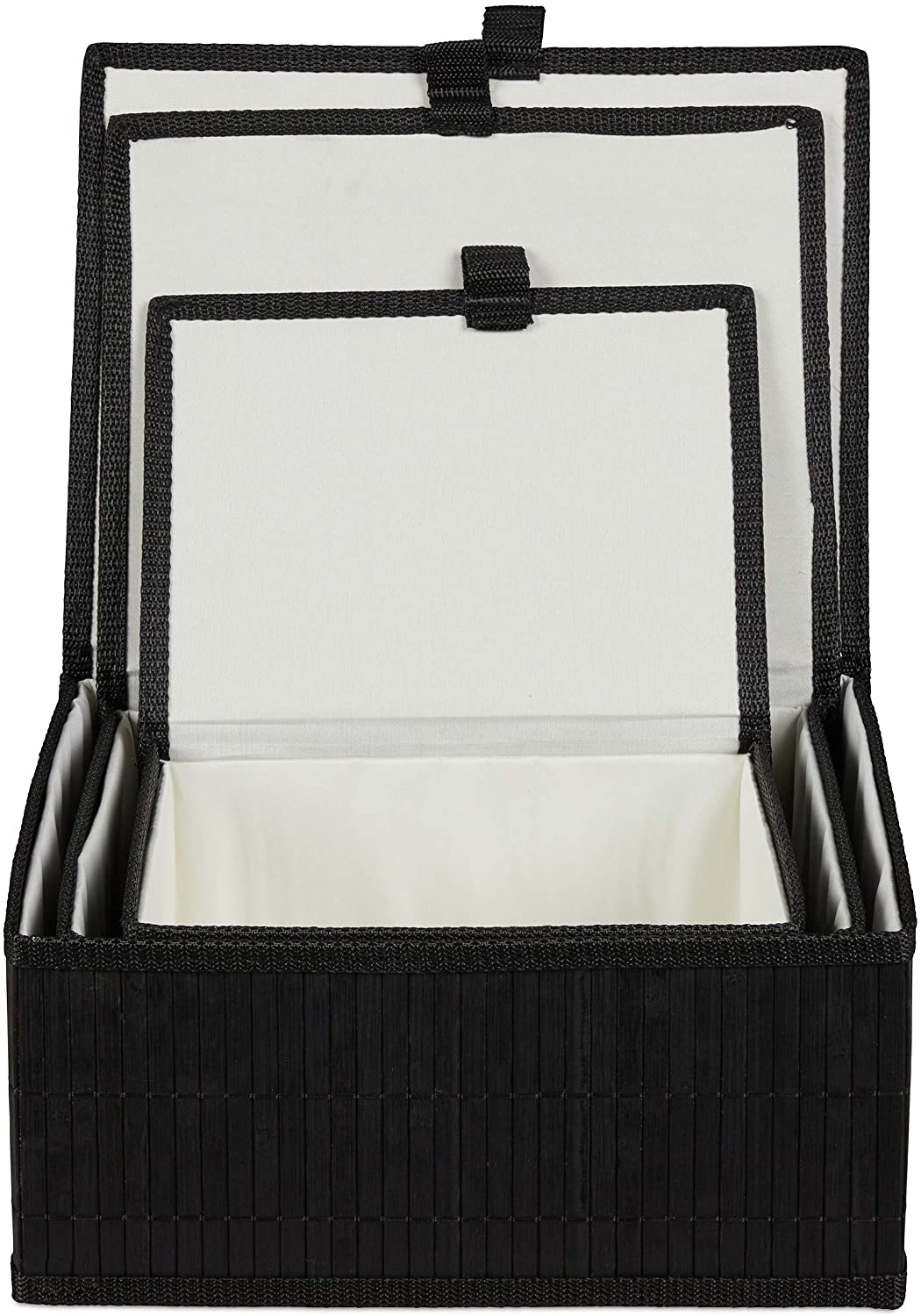 Set di 3 cestini portaoggetti decorativi in ​​bambù nero 13_0002491_2