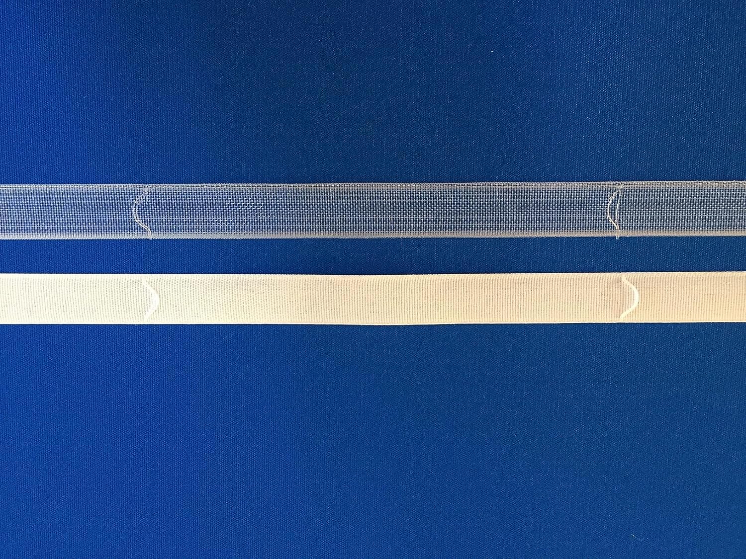 Fettuccia Per Tende A Pacchetto Con Ponticelli - Nastro Trasparente Termoadesiva Vendita al Metro lineare (Termoadesivo Trasparente FET 10)