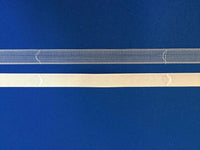 Fettuccia Per Tende A Pacchetto Con Ponticelli - Nastro Trasparente Termoadesiva Vendita al Metro lineare (Termoadesivo Trasparente FET 10)