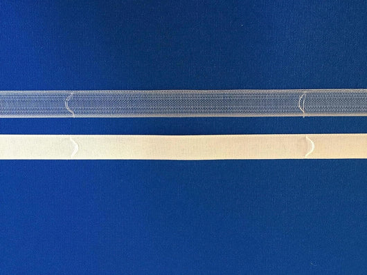 Fettuccia Per Tende A Pacchetto Con Ponticelli - Nastro Bianco Termoadesiva Vendita al Metro lineare  (Termoadesivo Bianco FET 07)
