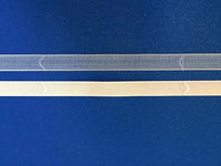 Fettuccia Per Tende A Pacchetto Con Ponticelli - Nastro Trasparente Da Cucire Vendita al Metro lineare  (Arricciabile Trasparente FET 02)