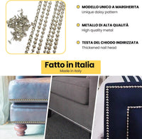 Lista Tappezzeria 1m + 20 Chiodi | Restauro Mobili Divano Sedia Poltrona | Rosso Topazio