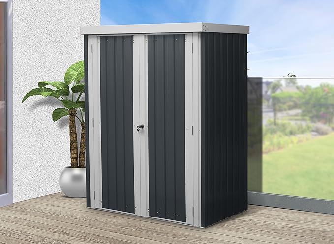 Casetta Big Box Da Giardino in acciaio galvanizzato, misura base 77x140 cm