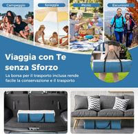 Tenda Campeggio 3-5 Persone, Tenda Doppia Porta, Tenda Anti UV Impermeabile e Antivento, Facile da Montare, per 3 Stagioni, Spiaggia Campeggio Pesca, 248 x 248 x 230 cm