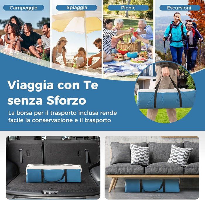 Tenda Campeggio 3-5 Persone, Tenda Doppia Porta, Tenda Anti UV Impermeabile e Antivento, Facile da Montare, per 3 Stagioni, Spiaggia Campeggio Pesca, 248 x 248 x 230 cm