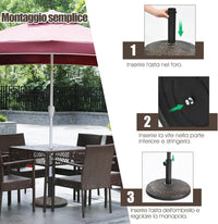 Base per Ombrellone in Resina da 46 cm, Base per Ombrellone Rotondo da 10 kg per Esterni, per Giardino, Spiaggia Piscina (Bronzo (modello1))