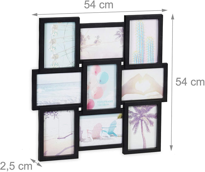 Cornice per foto Jumbled 9 foto Galleria da parete nera 13_0000600_2