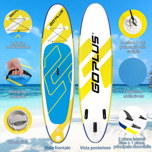 Tavola da Paddle Gonfiabile 305/335 cm, Stand Up Paddle con Superficie Antiscivolo, con Accessori Completi, Tavola da Surf per Giovani e Adulti