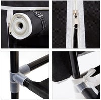 Mobile scarpiera ripiano in tessuto con cerniera 161 cm nero 13_0001642_3