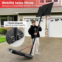 Canestro da Basket da Esterno Regolabile in Altezza 230-305 cm con Tabellone Resistenza agli Urti da 110 cm, Ruote e Base Riempibile, Canestro da Basket Portatile per Adulti e Ragazzi