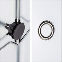 Ripiano armadio scarpiera in plastica 12 scomparti 125 cm trasparente 13_0001638_2