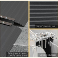 RAMPA X SEDIA A ROTELLE PIEGHEVOLE E ANTISCIVOLO CAPACITA' 272KG 152x73cm HOMCOM