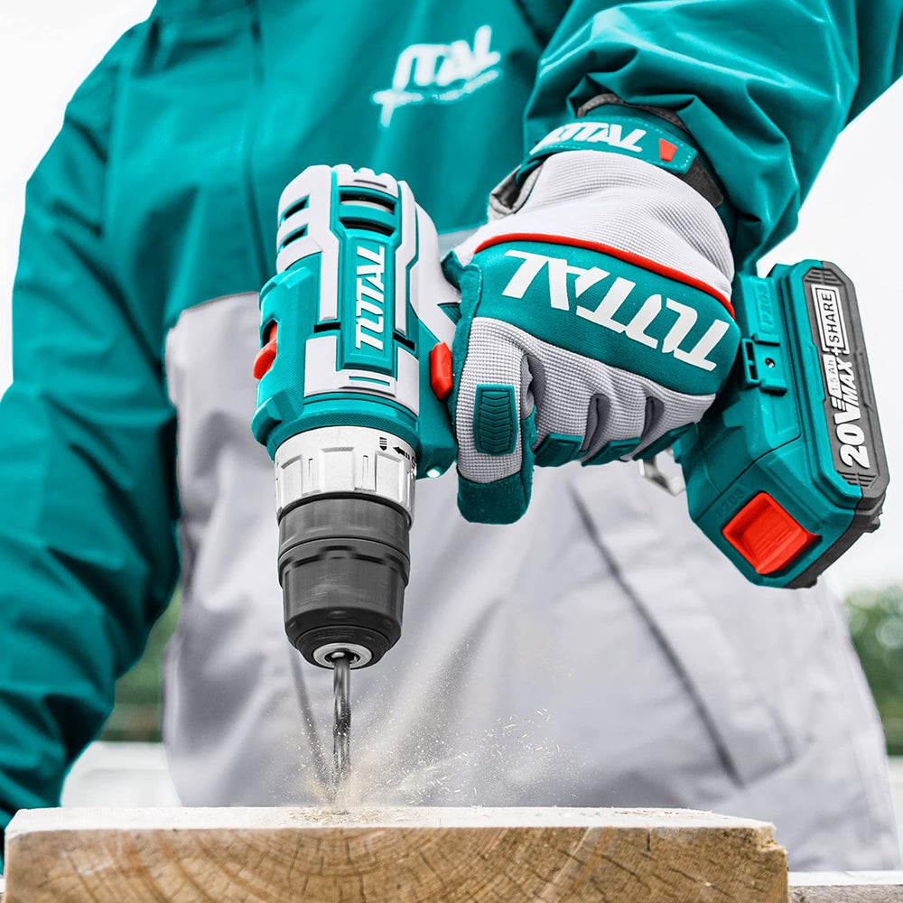 TRAPANO AVVITATORE A BATTERIA 20V 45Nm CON BATTERIA E CARICATORE INCLUSI TOTAL TOTTDLI20024