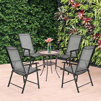 Tavolo da Giardino in Rattan PE e Vetro Temperato, Rotondo Tavolino Piccolo da Caffè Resistente alle Intemperie, per Cortile Balcone Esterno, Ø64 x 72 cm, Marrone