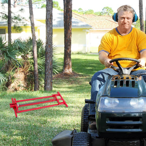 Sollevatore per Rasaerba Sollevamento per Trattore Tagliaerba, Carico Fino a 400 kg (Rosso)