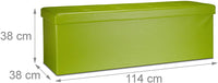 Sgabello pieghevole sintetico pouf contenitore pieghevole 114 cm verde 13_0002807_2
