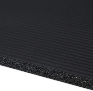 Tappetino yoga spessore 1 cm cinturino in gomma trasporto ginnastica pilates aerobica nero 13_0002843_3