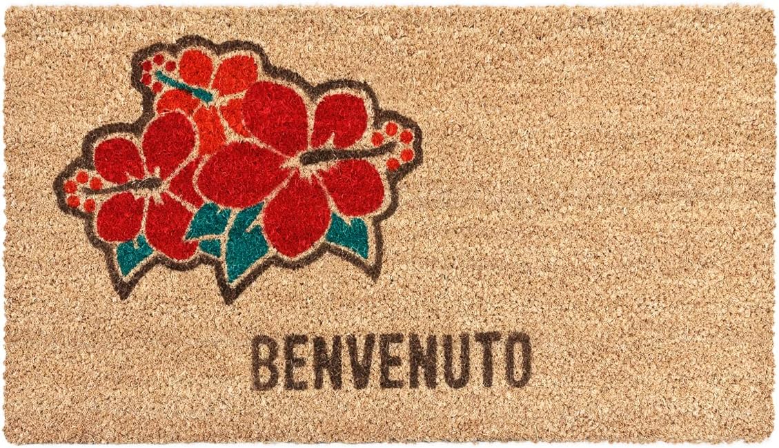 Zerbino Cocco 38x68 Porta Ingresso Moderno Antiscivolo Tappeto Entrata Dis.C