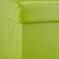 Sgabello ottomano panca pieghevole contenitore stabile sintetico 38 cm verde 13_0002806_7