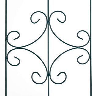Recinzione a traliccio per piante rampicanti ad arco da giardino in ferro set da 2 verde 13_0002896_4