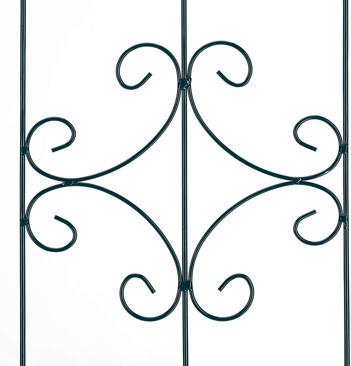 Recinzione a traliccio per piante rampicanti ad arco da giardino in ferro set da 2 verde 13_0002896_4