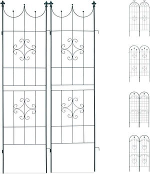 Recinzione a traliccio per piante rampicanti ad arco da giardino in ferro set da 2 verde 13_0002896_3