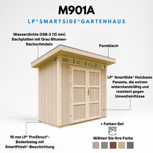 Casetta da Giardino di QUALIT? PREMIUM 3m?²-L161xW294cm - TIMBELA M901A-REDWOOD RED