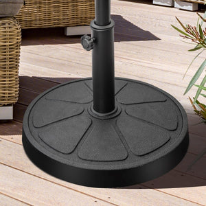 Base Ombrellone da Esterno 14 kg, Supporto Rotondo per Ombrellone 45 CM con Diametro Palo 38/48 MM, Base per Ombrellone Robusta da Giardino Terrazzo Esterno