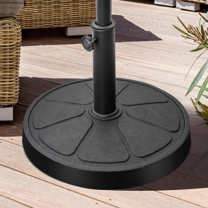 Base Ombrellone da Esterno 14 kg, Supporto Rotondo per Ombrellone 45 CM con Diametro Palo 38/48 MM, Base per Ombrellone Robusta da Giardino Terrazzo Esterno