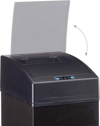 Pattumiera automatica design da cucina con coperchio con sensore, secchio interno 7 litri nero 13_0002322_2