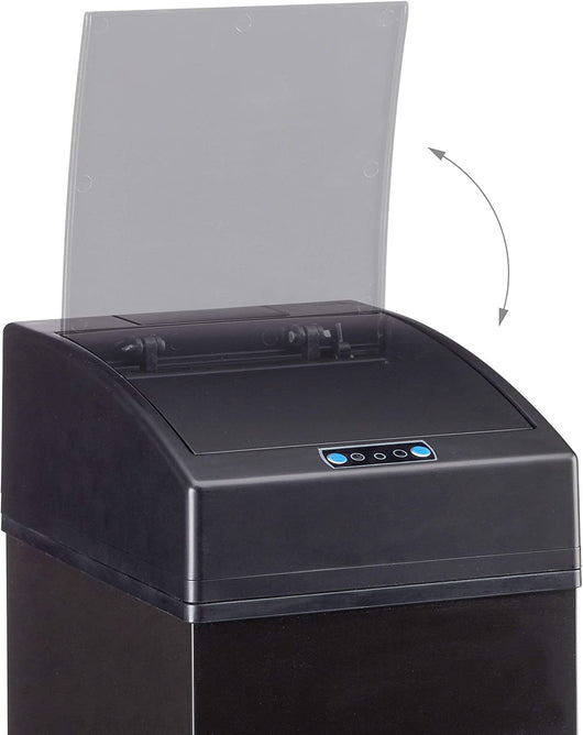 Pattumiera automatica design da cucina con coperchio con sensore, secchio interno 7 litri nero 13_0002322_2