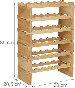Portabottiglie impilabile su 6 livelli 86 cm bambù 13_0002171