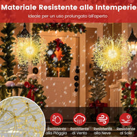 2 Luci a Sfera a LED di Natale, Luce a Sfera Sospese per Esterni con Luci Calde, per Casa, Giardino, Feste