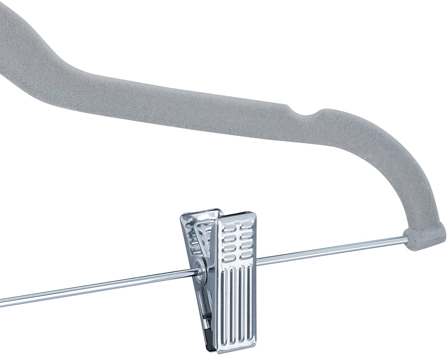 Set di 12 grucce con clip in velluto grigio 13_0000754_2