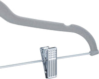 Set di 12 grucce con clip in velluto grigio 13_0000754_2