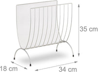 Portariviste in rete metallica Portariviste selezionatore in rete intrecciata grigia 13_0002230