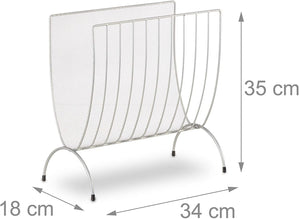 Portariviste in rete metallica Portariviste selezionatore in rete intrecciata grigia 13_0002230