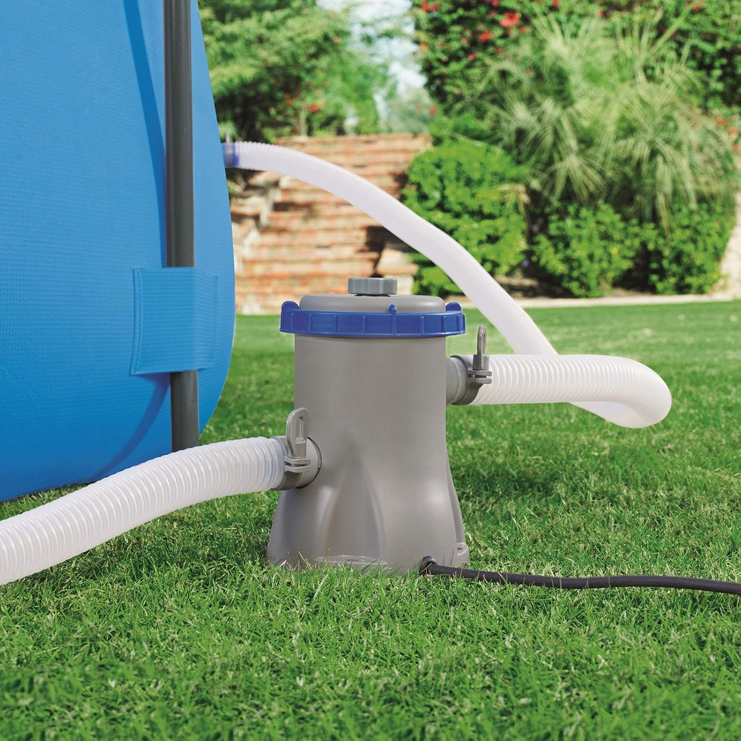 Bestway Piscina Fuoriterra Tonda Autoportante Gonfiabile Rotonda con Pompa 366X76