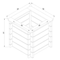 L'aiuola di giardino sopraelevata in legno - 58x58x57 cm - Timbela M618