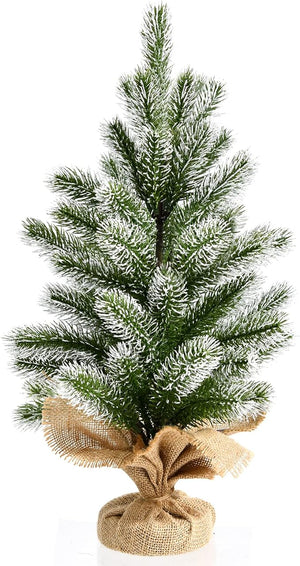 Mini Albero di Natale 50 cm, Albero di Natale Piccolo con Rami in PE, Base Stabile di Cemento, per Casa, Ufficio e Negozio