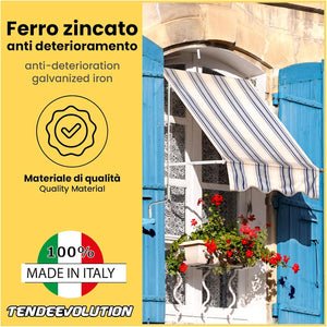 Asta Di Manovra Per Tenda Da Sole Varie Misure, Bastone Universale Per Tende (AVORIO 2,2 METRI)