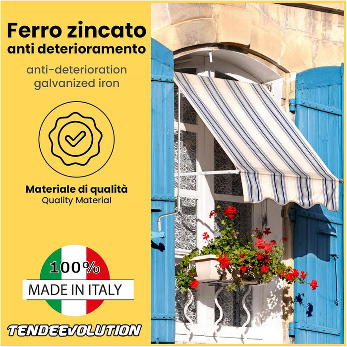 Asta Di Manovra Per Tenda Da Sole Varie Misure, Bastone Universale Per Tende (AVORIO 2,2 METRI)