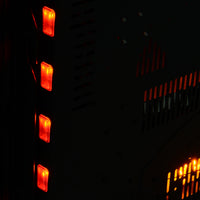 Easycomfort Caminetto Elettrico da Parete con Effetto Fiamma Colorato con Telecomando, in Acciaio Inox e Vetro 65x11.4x52 cm, Nero