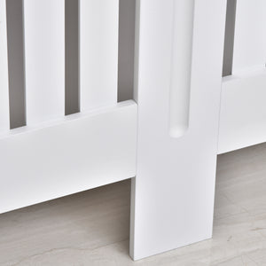 Easycomfort Copritermosifone a Doghe in MDF per Casa e Ufficio, 152x19x81 cm, Bianco