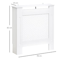 Easycomfort Copritermosifone Moderno a Griglia in MDF per Casa e Ufficio, 78x82x19 cm, Bianco