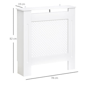 Easycomfort Copritermosifone Moderno a Griglia in MDF per Casa e Ufficio, 78x82x19 cm, Bianco