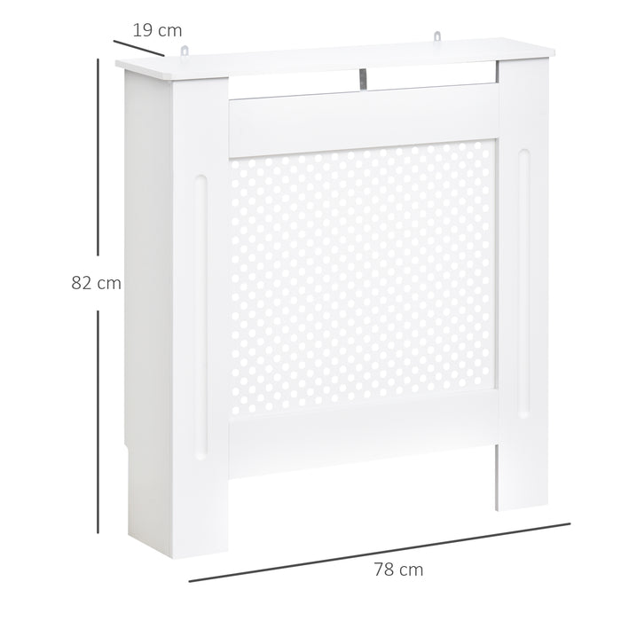 Easycomfort Copritermosifone Moderno a Griglia in MDF per Casa e Ufficio, 78x82x19 cm, Bianco